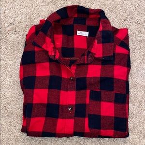 Hollister red flannel size S